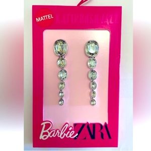NWT Zara Barbie Green Amethyst like teardrop earrings!!! from the Barbie movie!